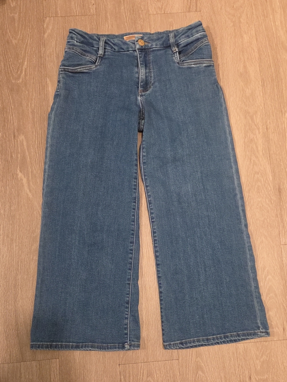 Kut from the Kloth Meg Wide-Leg Jeans in Medium Blue